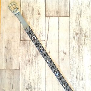 Free People Western silver bead belt